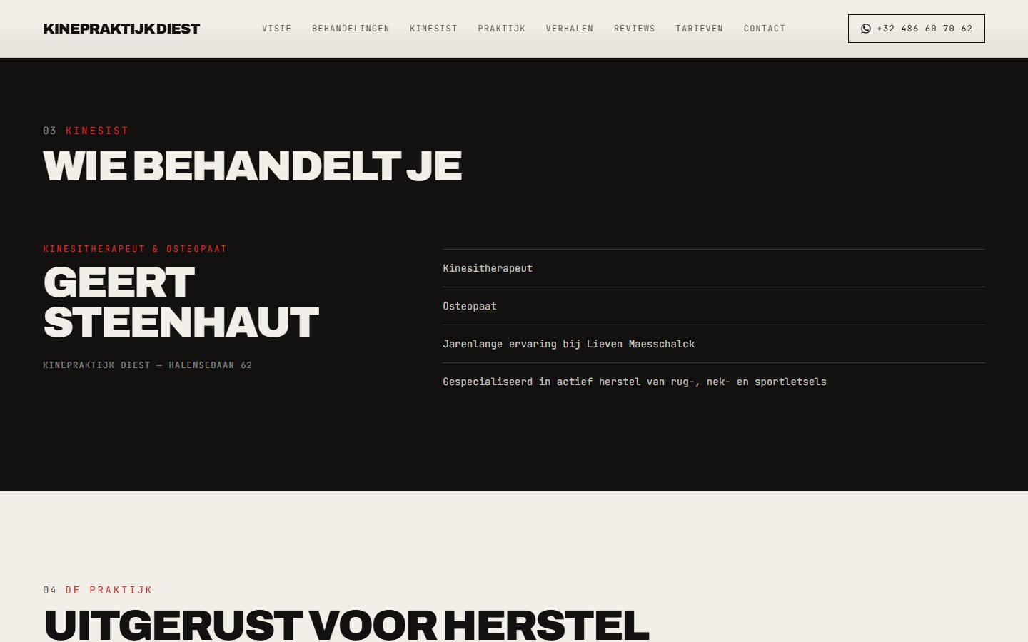 Kinepraktijk Diest: Geert Steenhaut voorgesteld